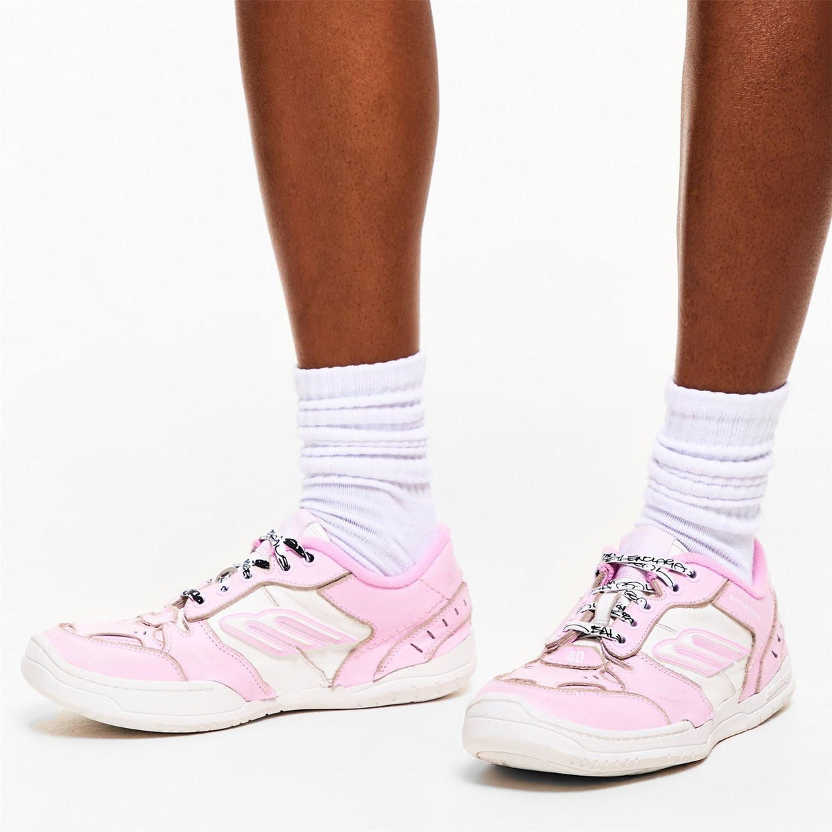 Balenciaga Womens Bal Hamptons Low Top Trainers