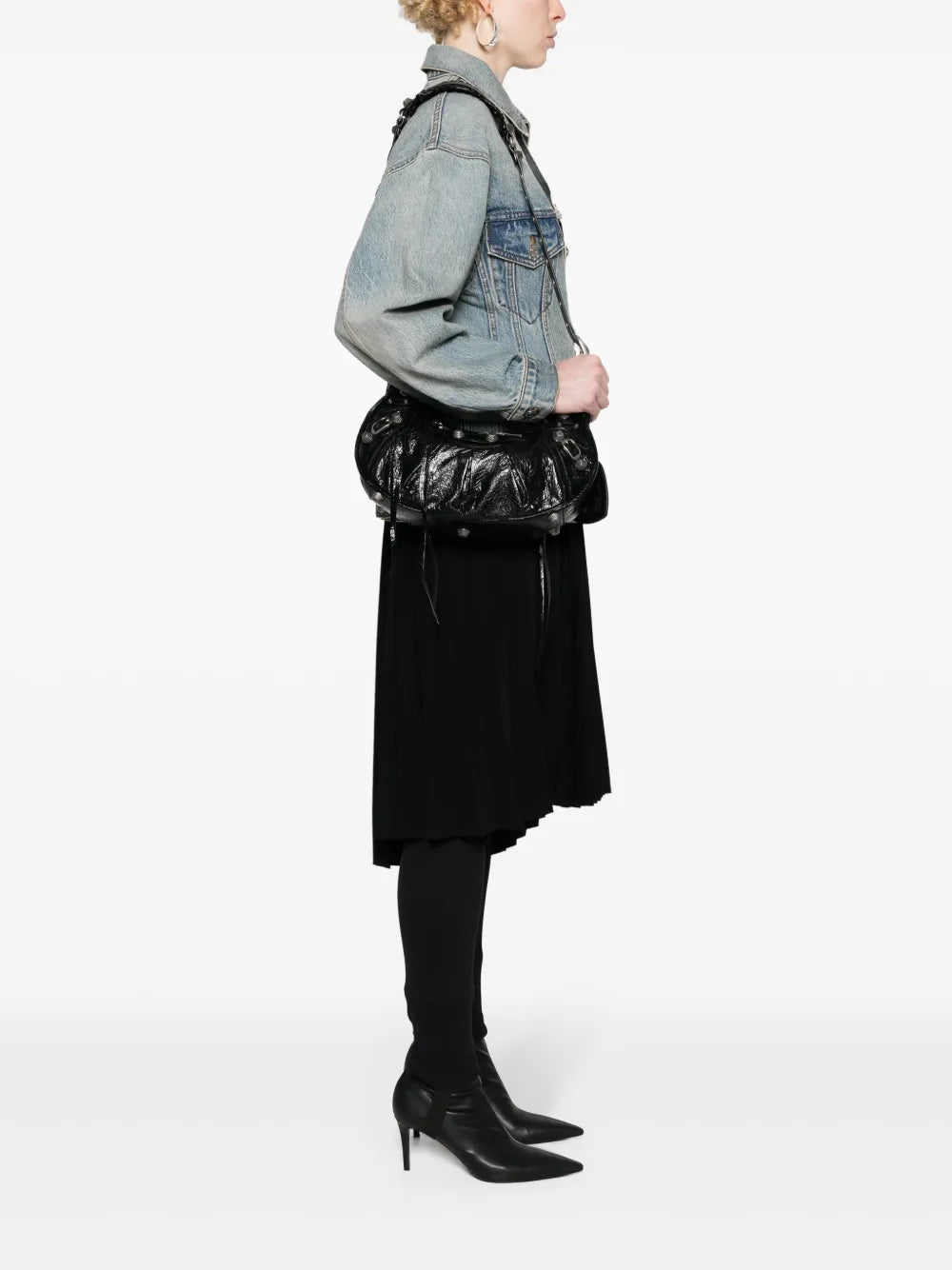 Balenciaga Le Cagole S Leather Shoulder Bag