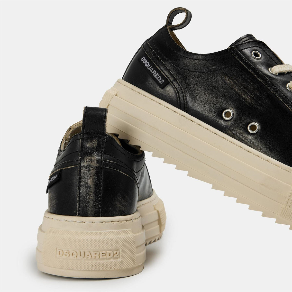 DSquared2 Mens Dsq Leather Berlin Low Top Trainers