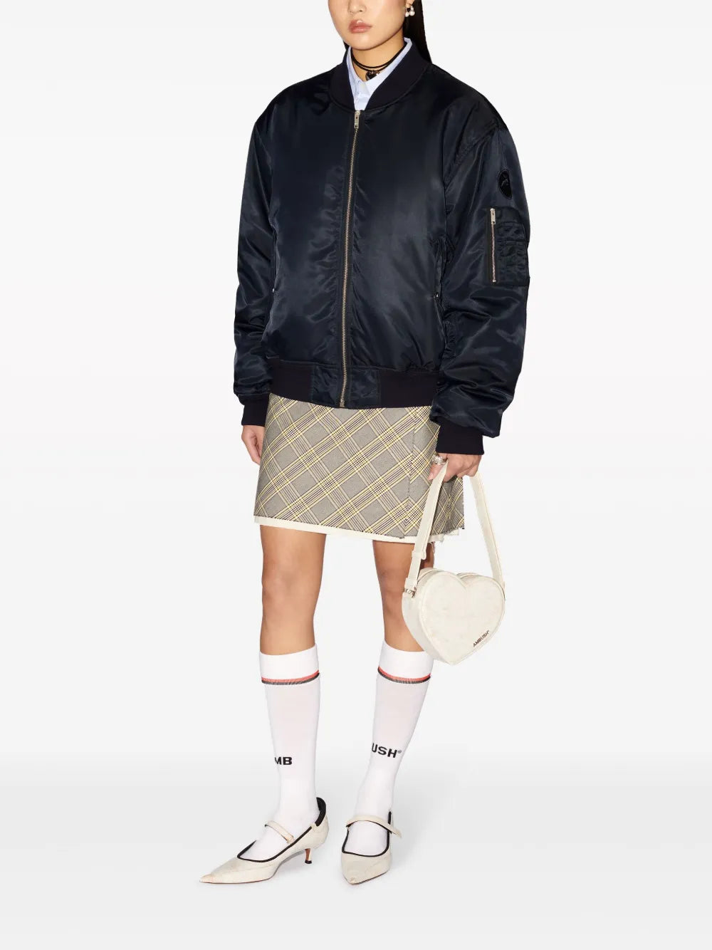 Ambush Heart Leather Shoulder Bag