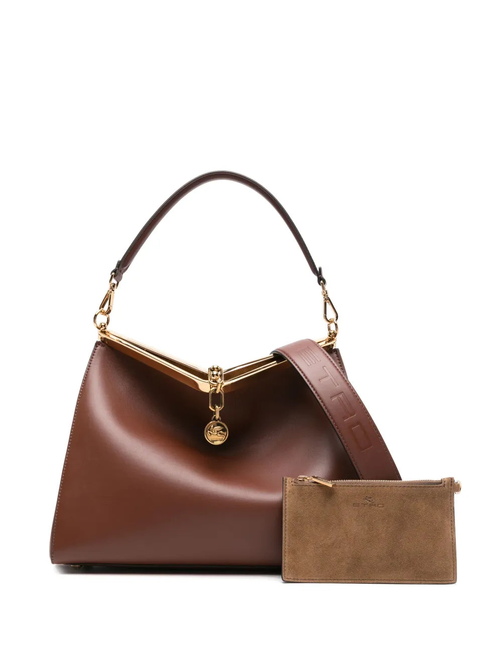 Etro Large Vela Leather Shoulder Bag