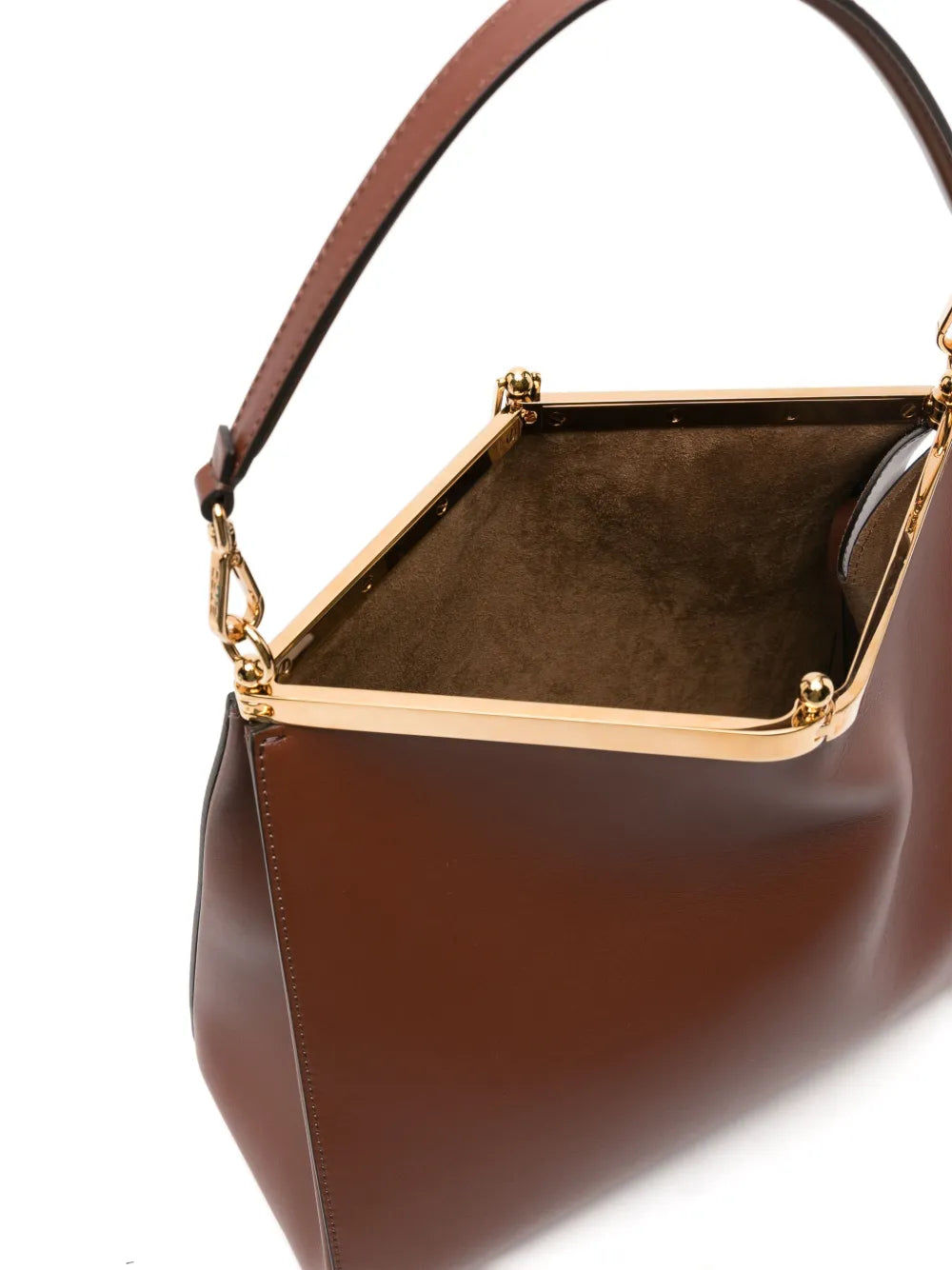 Etro Large Vela Leather Shoulder Bag