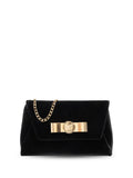 Versace Medusa Head Velvet Shoulder Bag