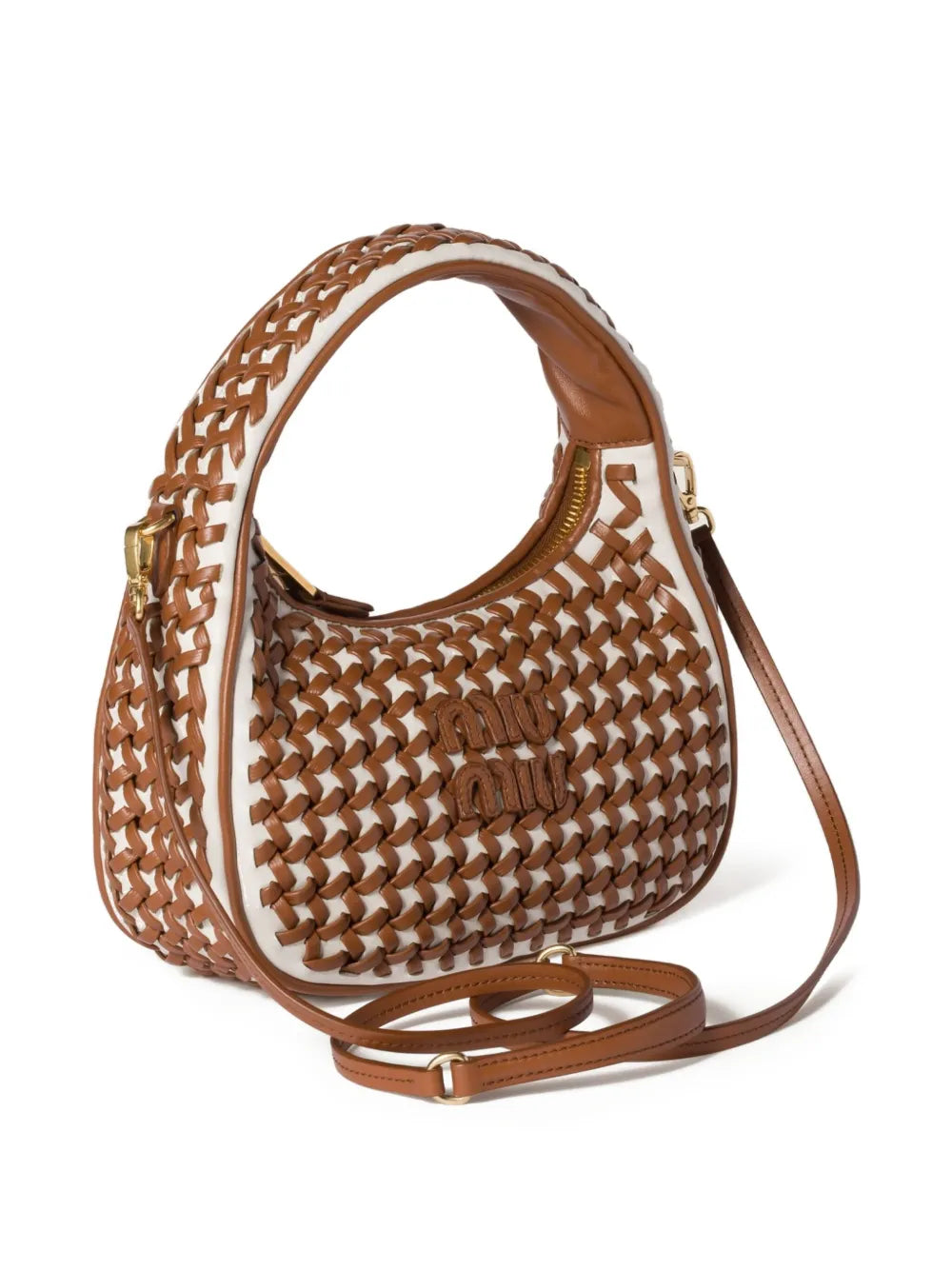 Miu Miu Wander Woven Shoulder Bag