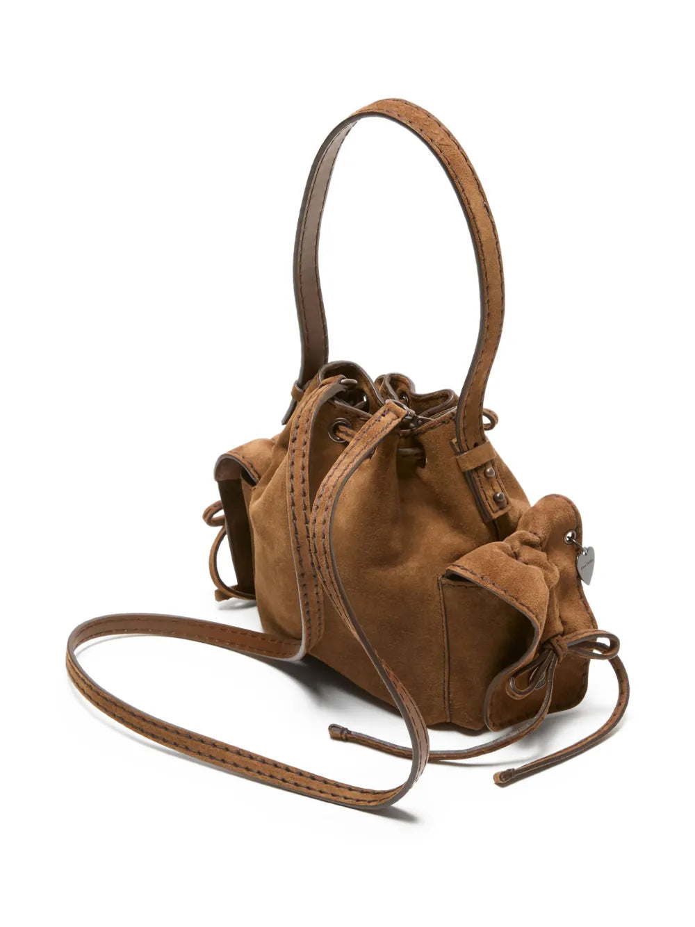 Acne Studios Mini Multipocket Suede Shoulder Bag