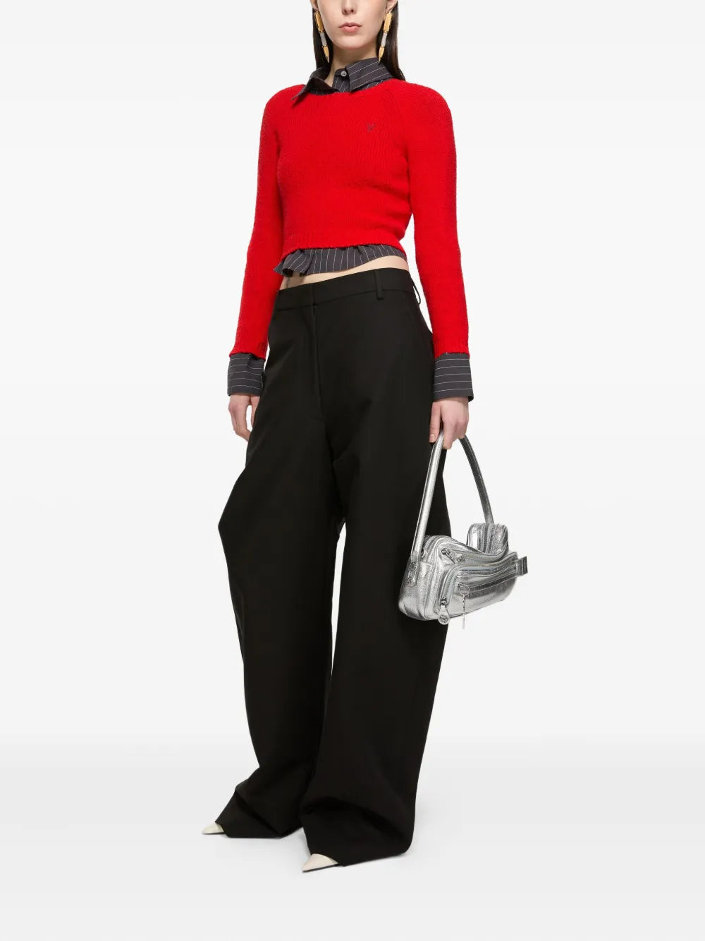 Acne Studios Camero Party Metallic Finish Shoulder Bag