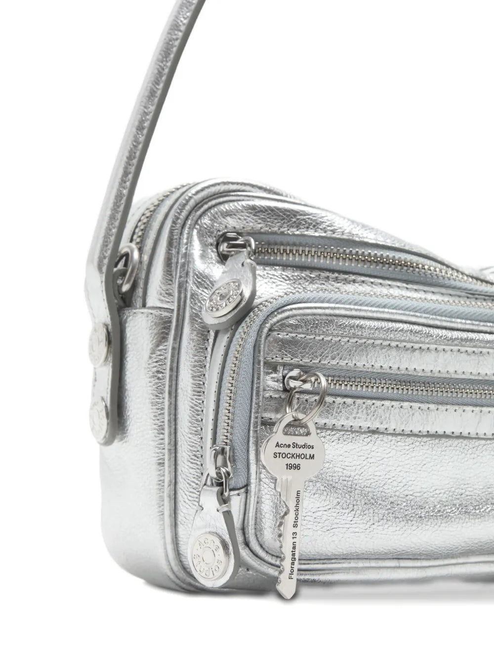 Acne Studios Camero Party Metallic Finish Shoulder Bag