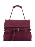 Moschino Medium Tie Me Suede Shoulder Bag