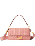 Fendi Medium Baguette Ff Logo Quilted Shoulder Bag