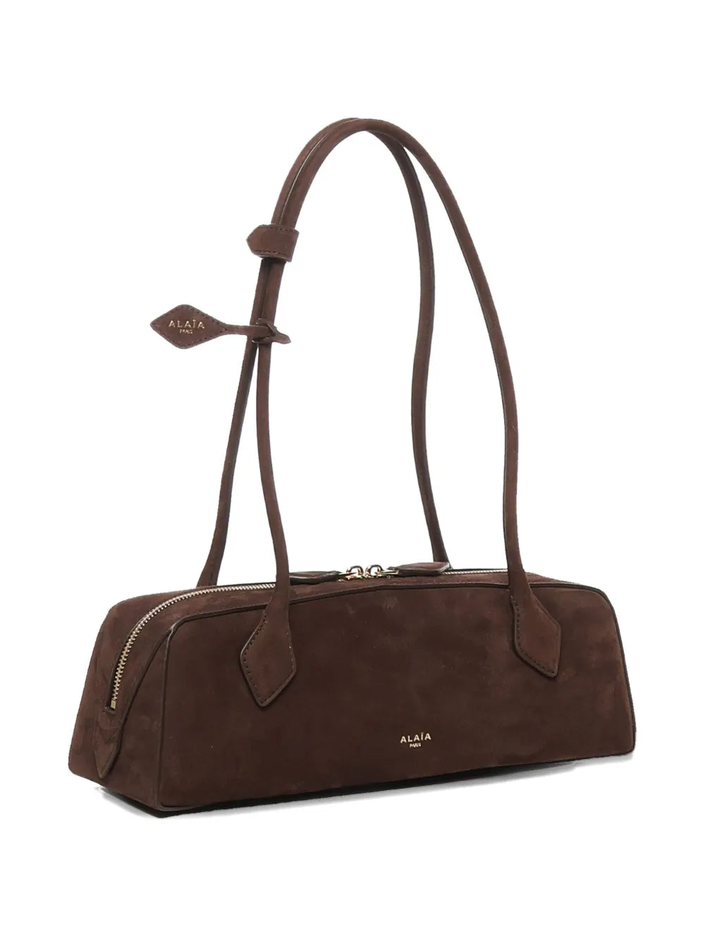 Alaia Medium Le Teckel Suede Shoulder Bag