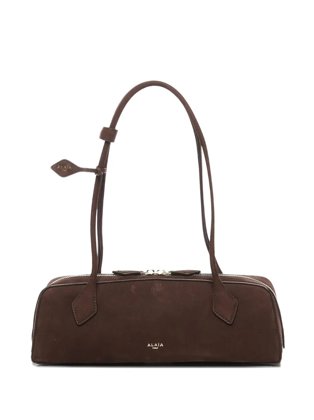 Alaia Medium Le Teckel Suede Shoulder Bag
