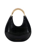 Elisabetta Franchi Medium Crocodile Embossed Shoulder Bag