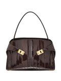 Ferragamo Medium Hug Gancini Buckles Eel Skin Shoulder Bag
