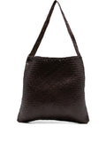 Dragon Diffusion Woven Leather Shoulder Bag