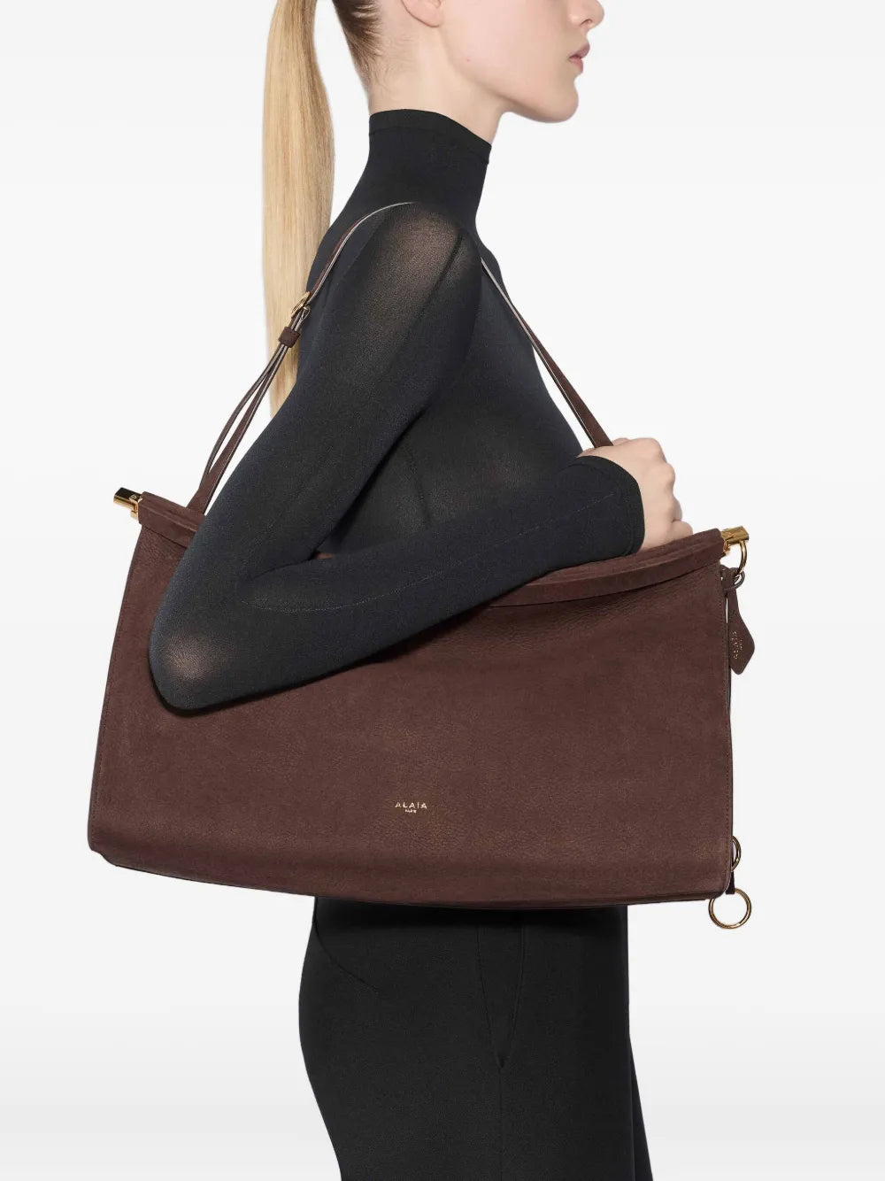 Alaia Large Le Click East West Shoulder Bag