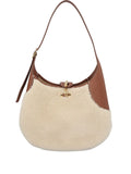 Loro Piana Medium Bobbin Shearling Leather Trim Shoulder Bag