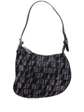 Fendi Pre Owned 2000 2010 Zucchino Denim Oyster Shoulder Bag