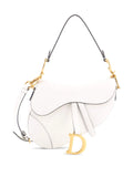 Christian Dior Pre Owned Saddle Handbag With Strap Leather Medium Shoulder Bag