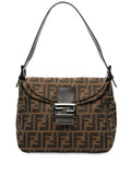 Fendi Pre Owned 20Th Century Zucca Canvas Double Flap Mamma Shoulder Bag