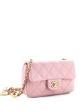 Chanel Pre Owned Sweet Heart Chain Flap Bag Quilted Lambskin Mini Shoulder Bag