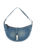 Polo Ralph Lauren Buckle Detail Denim Shoulder Bag