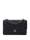 Chanel Pre Owned 2016 2017 Jumbo Classic Caviar Double Flap Shoulder Bag