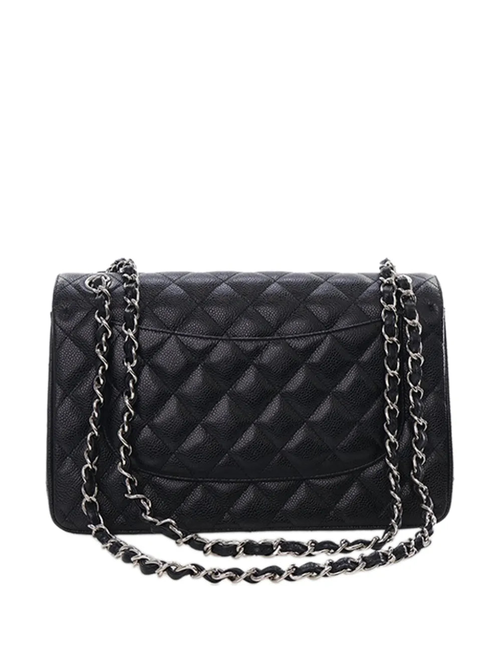 Chanel Pre Owned 2016 2017 Jumbo Classic Caviar Double Flap Shoulder Bag