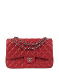 Chanel Pre Owned 2012 2013 Jumbo Classic Lambskin Double Flap Shoulder Bag