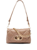Liu Jo Lapuffy Quilted Metal Logo Shoulder Bag