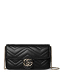Gucci Small Gg Marmont Chevron Chain Shoulder Bag
