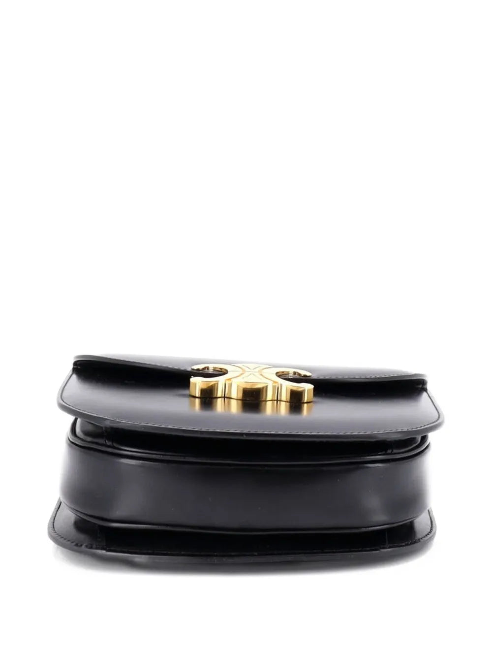 Celine Pre Owned Triomphe Besace Clea Chain Flap Bag Leather Shoulder Bag