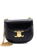 Celine Pre Owned Triomphe Besace Clea Chain Flap Bag Leather Shoulder Bag