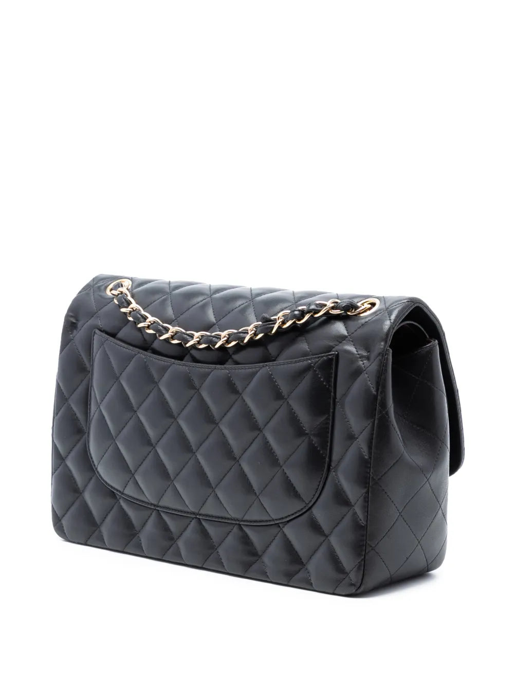 Chanel Pre Owned 2014 Jumbo Classic Lambskin Double Flap Shoulder Bag