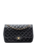Chanel Pre Owned 2014 Jumbo Classic Lambskin Double Flap Shoulder Bag
