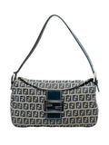 Fendi Pre Owned 20Th Century Zucchino Canvas Double Flap Shoulder Bag