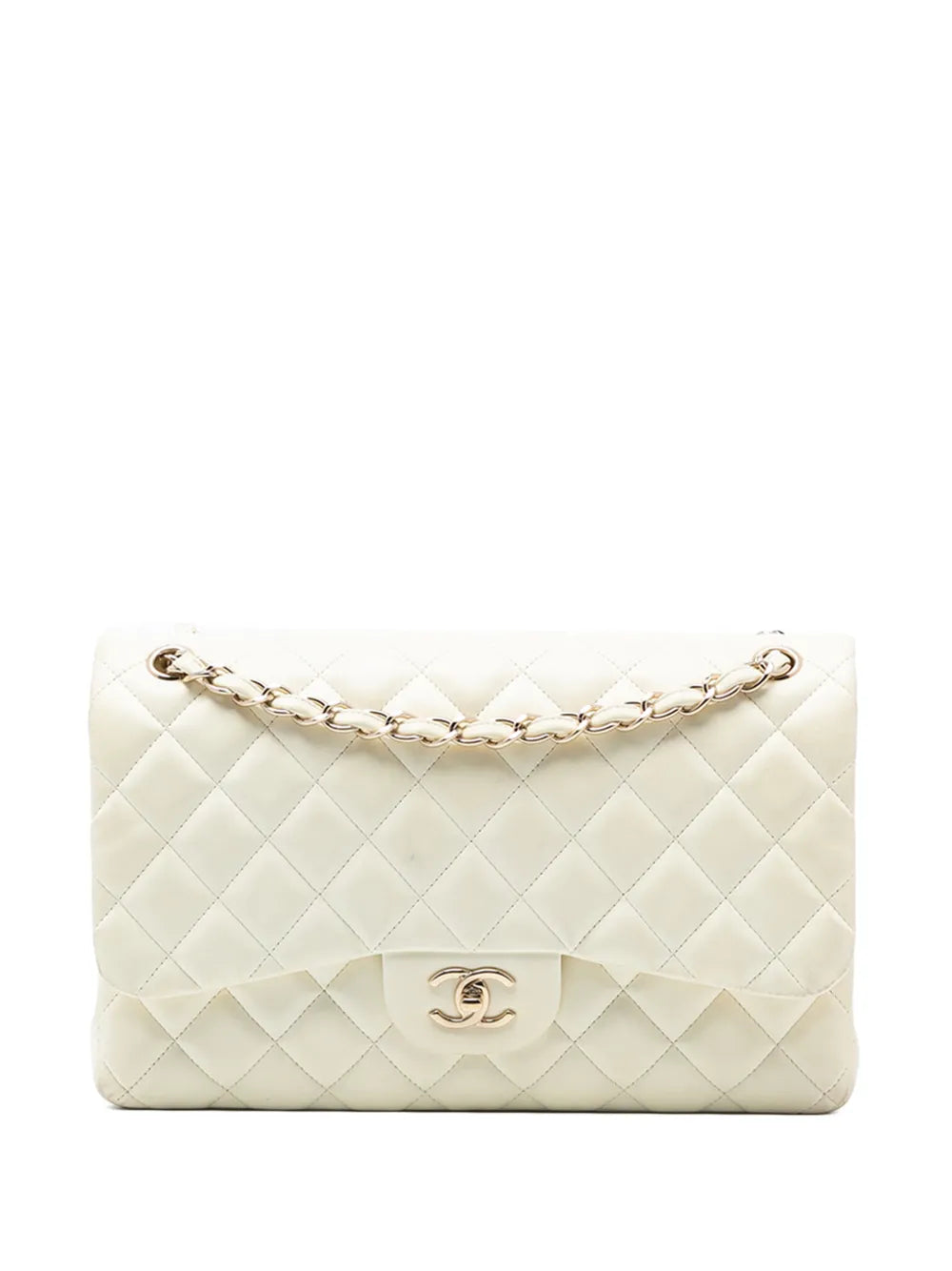 Chanel Pre Owned 2011 Jumbo Classic Lambskin Double Flap Shoulder Bag