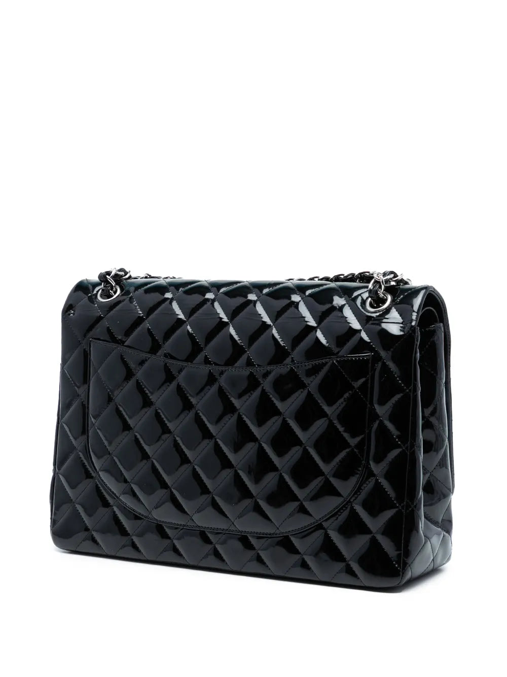 Chanel Pre Owned 2010 2011 Maxi Classic Patent Double Flap Shoulder Bag