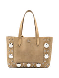 Valentino Garavani Nellcote Eyelet Studded Shoulder Bag