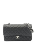 Chanel Pre Owned 2017 2018 Medium Classic Caviar Double Flap Shoulder Bag