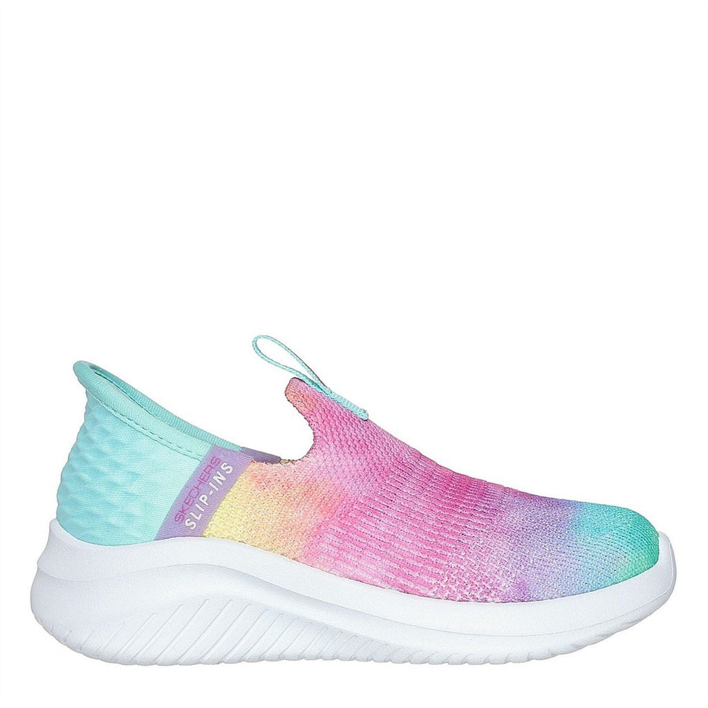 Skechers Slip Ins Multi Print Stretch Fit Trainers