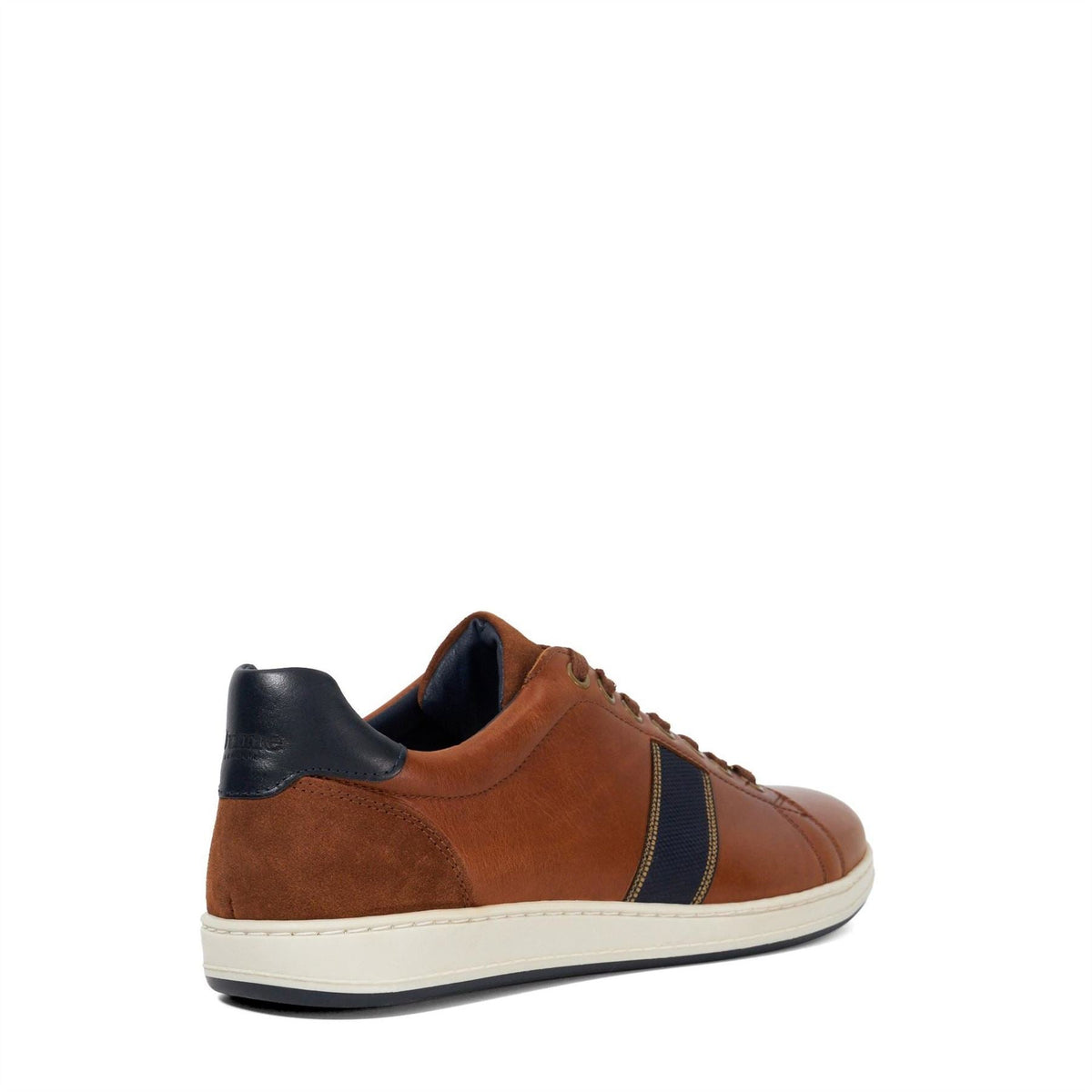 Dune Lo Trint Stripe Lace Up Canvas Low Top Sneakers