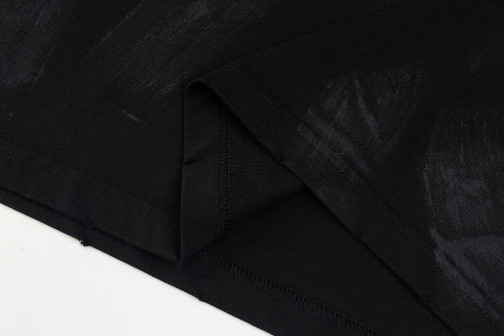 Balenciaga All-Over Brushstroke BB T-Shirt in Black