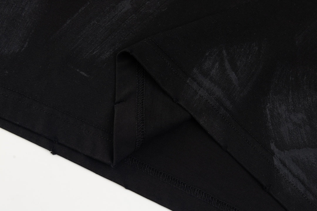 Balenciaga All-Over Brushstroke BB T-Shirt in Black