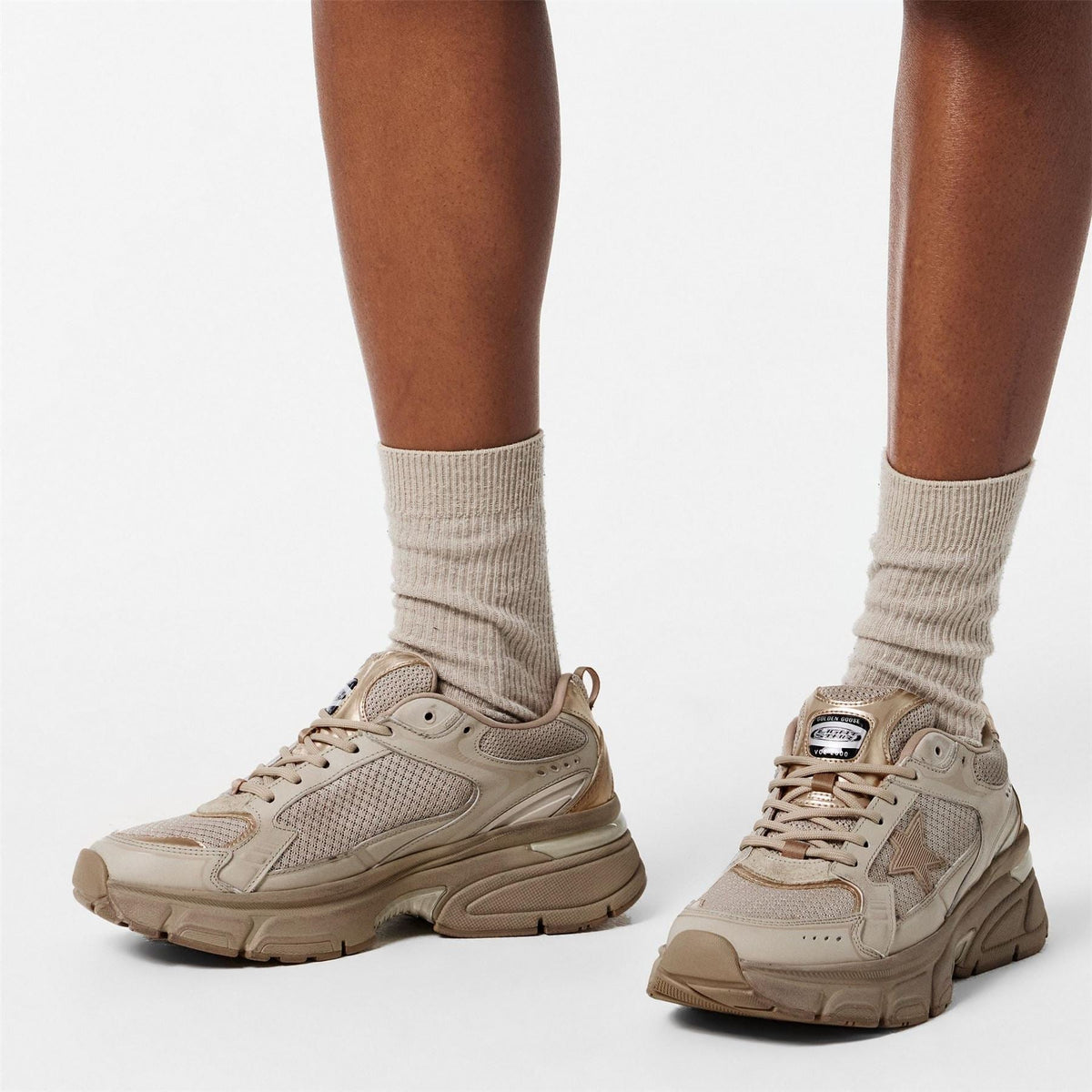 Golden Goose Womens Lightstar Low Top Trainers