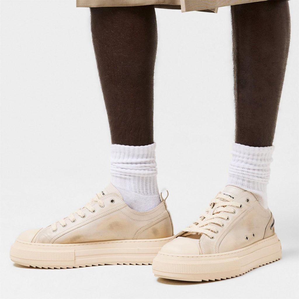 DSquared2 Mens Dsq Leather Berlin Low Top Trainers