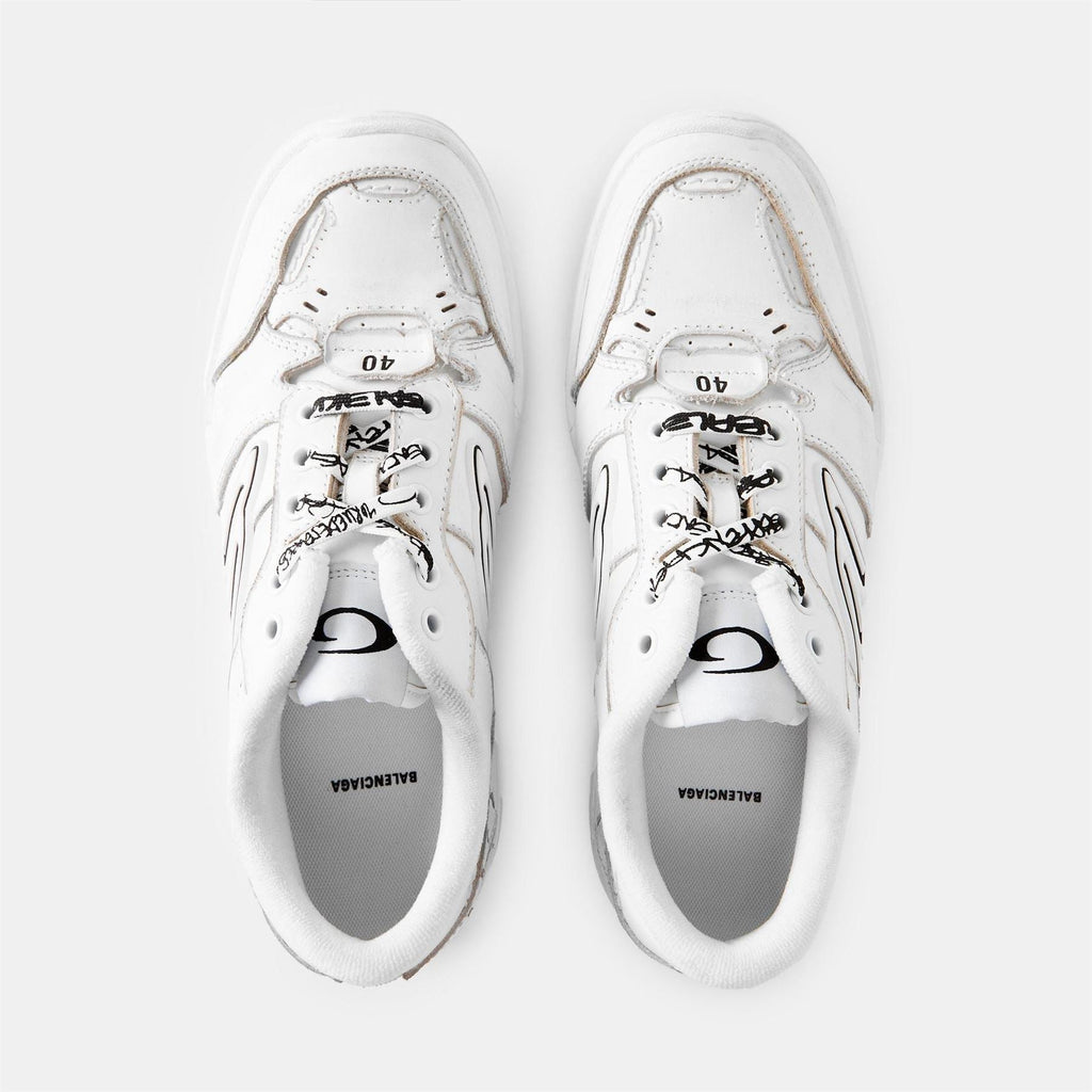 Balenciaga Womens Bal Hamptons Low Top Trainers