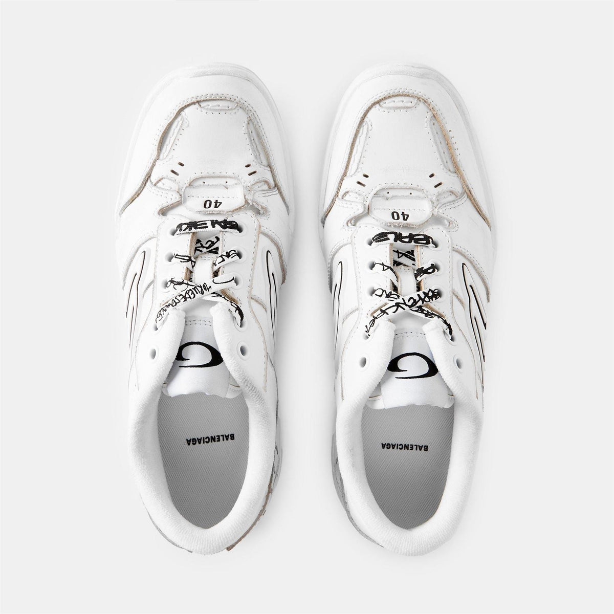 Balenciaga Womens Bal Hamptons Low Top Trainers