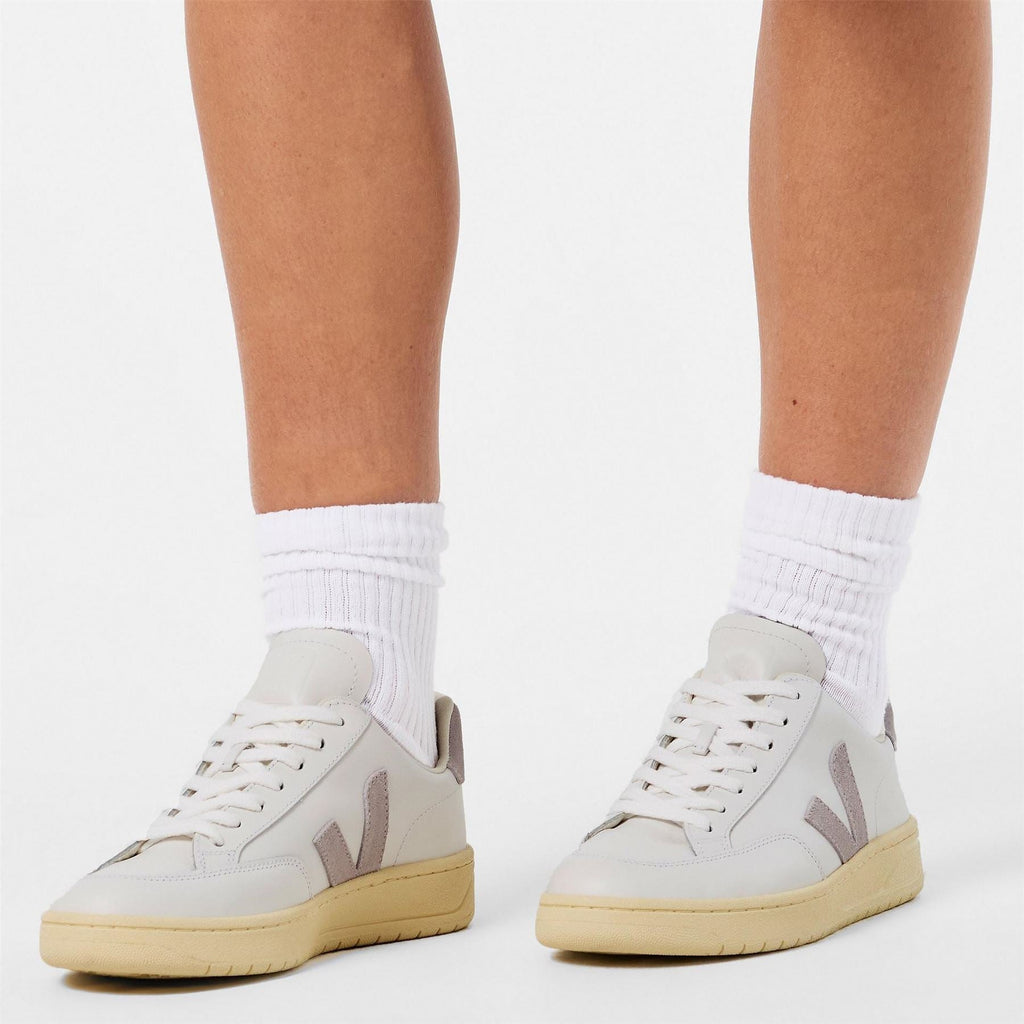 VEJA Womens V Leather Court Trainers