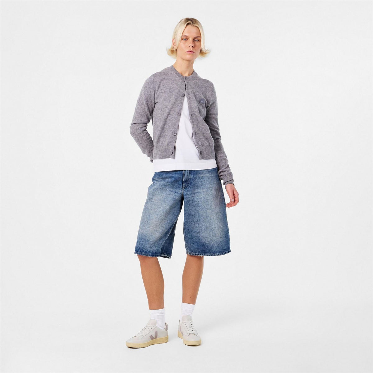 VEJA Womens V Leather Court Trainers